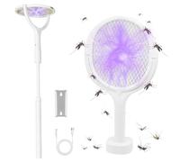 Horuili® Destructeur d'insectes électrique, Tapette à moustiques électrique Rechargeable, Pièges à moustiques avec Lampes UV, pivotant, rétractable, Angle réglable, 1200mAh