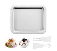 Horuili®DIY Poêle à glace, machine à pains de glace, rouleau de glace instantané avec 2 spatules, machine à smoothie en acier inoxydable