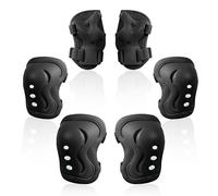 Horuili® Genouillères pour Enfants, 6 en 1 Inliner Protektoren Set Enfants Equipement de Protection, genouillères réglables coudières protège-Poignets pour Skate Conduite Roller Skateboard