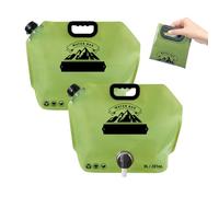 Horuili® Wassersäcke Faltbare, Wasserbehälter, 2 Stück 8L Tragbarer Zusammenklappbarer Trinkwassertank, Wiederverwendbar mit Dichtem Deckel, Geeignet zum Wandern, Camping, Grillen, Picknick