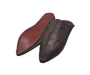 Horus Artesanía de Egipto Babouches marocains pour Hommes. Cuir Authentique fabriqué à la Main par Les Meilleurs Artisans (42 EU, Marron, Numeric_42)