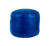 Horus Artesanía de Egipto Pouf en cuir marocain Repose-pieds artisanal en cuir marocain 40 x 35 cm cylindrique gaufré sans rembourrage Décoration Boho Chic