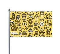 Horus D'Or Pharaons Égypte Drapeaux De Jardin Durable Drapeau De Jardin Drôle Bannière Décoration Pour Porche Patio Extérieure 90X152Cm