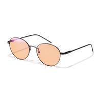 Horus X • Lunettes anti-lumière bleue rondes | Lunettes pour écrans : anti-fatigue & soulagement de la fatigue oculaire | Homme et Femme | Obsidian Amber