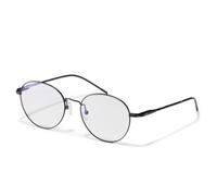 Horus X • Lunettes anti-lumière bleue rondes | Lunettes pour écrans : anti-fatigue & soulagement de la fatigue oculaire | Homme et Femme | Obsidian Clear