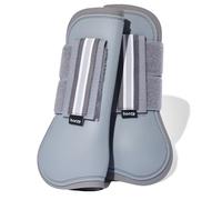 Horze Adepto Bottes de tendon avant ouvert | Coquille durable avec doublure en n opr ne - Gray en acier - Warmblood
