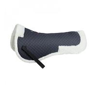 HORZE Demi-Coussin en Fourrure, Coussin d'équitation, Respirant, Sangles de Fixation, Taille Poney/Complet, Blanc, Violet, Rose, Marron, Noir, Gris, F