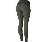 HORZE Femme, Leggings d'équitation Gillian, Fond intégral Grip Silicone Poche téléphone, Vert, 34