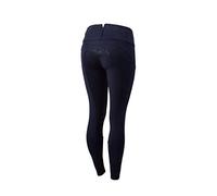 HORZE Femme, Pantalon d'équitation Taille Haute Daniela, Fond intégral Grip Silicone, Bleu, 38