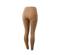 HORZE Femme, Pantalon d'équitation Taille Haute Tara, Fond intégral Grip Silicone, Marron, 42