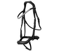 HORZE Filet Anatomique Highbury avec Frontal Cristal, Noir, C