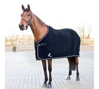 HORZE Glacière de spectacle en polaire pour chevaux | Couverture équestre anti-bouloches et anti-bouloches | Idéale pour les voyages, les spectacles, un usage quotidien et les douches fraîches - Bleu