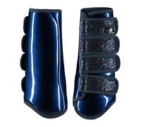 HORZE Guêtres de Protection fermées protège-tendons à Paillettes, Bleu, XF