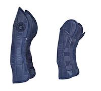 HORZE Guêtres de Transport avec Fermeture Auto-aggripante, guêtres pour Une sécurité maximale Pendant Le Transport du Cheval, 4 pièces, Disponibles en 3 Tailles: Poney, COB, Full, Bleu foncé, Bleu, P