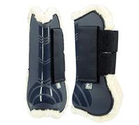 HORZE Guêtres protège-tendons Caliber avec Doublure Imitation Fourrure, Bleu, C