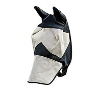 Horze, Masque Anti-Mouches avec Protection nasaux et Protection UV pour Cheval, Marron, C