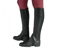 HORZE Mini-Chaps Cuir Souple Franci, Noir, M