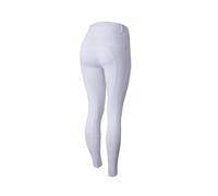 HORZE Mira Culotte d'équitation pour Femmes, Leggings d'équitation avec Poche pour Portable et Fond Complet, Blanc, EU36