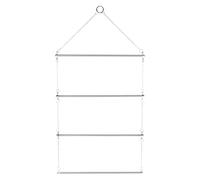 HORZE Présentoir en échelle pour Tapis et couvertures, Argent,