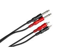 Hosa CPR-202 Interconnexion stéréo, double 1/4 en TS vers double RCA, 2 m