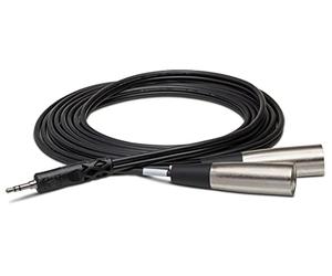 Hosa CYX-402M Câble Y TRS vers XLR3H 2 m Noir