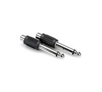 Hosa GPR-101 - Adaptateurs RCA vers jack 1/4"" TS, 14 inch, lot de 2, noir