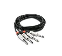 Hosa HSS-003X2 Câble de connexion REAN Neutrik avec 4 fiches jack 6,3 mm Argent 90 cm
