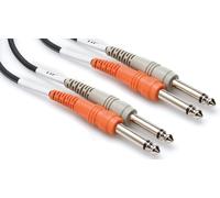 Hosa Technology 2 x 6.35mm TS/2 x 6.35mm TS câble audio 2 m 2 x 6,35 mm 2 x 6,35 mm TS Noir