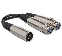 Hosa YXF-119 Câble Y XLR3H vers XLR3F Noir