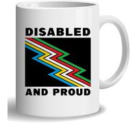 HOSALA - 325 ml - Tasse à café pour personnes handicapées et fières, cadeaux du mois de la fierté des personnes handicapées, cadeau d'affirmation de la neurodiversité, cadeaux d'équité et d'inclusion,