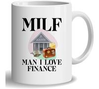 HOSALA - Tasse à café « Man I Love Finance » de 325 ml - Tasse cadeau pour amateur de finance, cadeau de comptable, cadeau d'auditeur, cadeau d'analyste financier, tasse en céramique brillante pour la