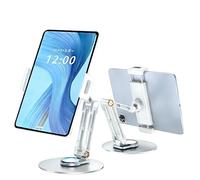 Hosann Century Support pour Tablette, pivotant à 360°, réglable, Pliable, Portable, en Aluminium, pour iPad Air, Mini, 10,2, 9,7, Pro 11/13 et Autres. (Argent)