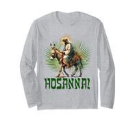 Hosanna! Christian Palm Sunday Jésus chevauchant Un âne Manche Longue
