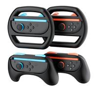 Hosanwell Kit de volant Switch 2 et poignée JoyCons - Accessoires de manette Pro 2 en 1 compatibles avec la console Switch 2 (2025) - Design ergonomique pour une expérience de jeu améliorée