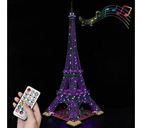 Hosdiy Upgrade Jeu de Lumière - Télécommande Sons Kit d'éclairage à LED Compatible avec Lego Tour-Eiffel-10307 Modèle (Seul Lumière, sans Modèle)