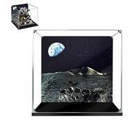 Hosdiy Vitrine Exposition Acrylique pour Lego 10266 | 25x25x25 cm, 3mm, Boîte de Présentation Transparente pour (Apollo 11 Lunar Lander), à Monter Soi-Même, Présentoir
