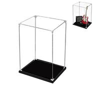 Hosdiy Vitrine Exposition Acrylique pour Lego Guitare 21329 | 30x15x40 cm, Boîte de Présentation Transparente pour Fender Stratocaster, à Monter Soi-Même, Présentoir - 2mm