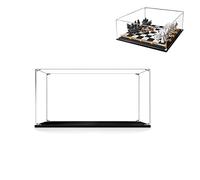 Hosdiy Vitrine Exposition Acrylique pour Lego Jeu d'échecs 76392 Maquette | 30x30x15 cm, Boîte de Présentation Transparente pour Jeu d'échecs de Sorcier Poudlard, à Monter Soi-Même, Présentoir - 2mm