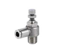 Hose Barb 12mm-1/8" BSP Male Air Speed Control Valve 304 Stainless Steel Air Pneumatic Fitting Quick Connector