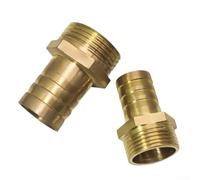 Hose Connection Essentials Lot de 2 adaptateurs mâles en laiton massif pour filetage BSP (3/4" mâle x 19 mm)