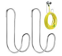 Hose Hangers for Outside, Water Pipe Rack Set of 2, Stainless Steel Hooks Organizer, Hose Storage Ideal for Lawn, Farm, Garage, Yard, Heavy-Duty Wall Mount, 9 Inches, 2 Pieces