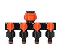 Hose Splitter 4 Way with Leakproof Design, Heavy Duty Hose Spigot Connector for Lawn Garden Irrigation, Greenhouse, RV Car Washing, Farm, Camping, Water Distribution System, 17x11x4cm