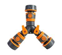 Hose Splitter - Heavy Duty Quick Connect Three-Way Adapter With Shutoff Valves | Garden Hose Adapter | For Irrigation System Drip Watering Flower Beds Car Rv Camper Faucet Outdoor