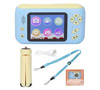Hoseonfn Appareil photo pour enfants, double appareil photo pour selfies, chargement USB portable, dessin animé, jeux de puzzle intégrés, pour jouer en plein air et apprendre