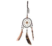 HOSEONFN Attrape-rêves, pour décoration Murale de Chambre à Coucher, Fait à la Main avec de véritables Plumes, pour Offrir en Cadeau, pour la Protection spirituelle