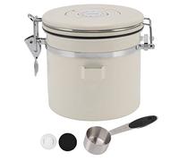 HOSEONFN Boîte à café hermétique, pour le stockage des aliments au café moulu, au thé, valve à vide en acier inoxydable 304, comprend une cuillère à mesurer, conservation de la (Petit 1,2L)