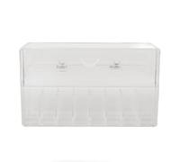 HOSEONFN Boîte de Rangement pour Rouge à lèvres avec Couvercle Rabattable, Design Anti-poussière, Peut contenir 24 Rouges à lèvres, Coque Transparente, Organisateur Facile à