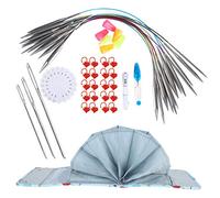 HoseOnfn Circular Knitting Needles, for Crochet Hook, Trick Picks Options, Craft Mand Tising Tool, Interchangeable Aigule Set, Joins lisses, Aluminium léger (Ensemble de goupilles d'anneau de 120 cm)