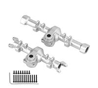 HoseOnfn CNC Aluminium Assie d'essieu Boîtier pour axial SCX24 1/24 RC Modèle de simulation Le titre a un total de 72 caractères (y compris des espaces), qui répond aux (Argent)