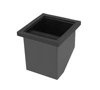 HoseOnfn Coffee Knock Box, pour le bac d'élimination du terrain, bouche oblique intégrée sans fond, matériau en acier inoxydable, conception durable et pratique
